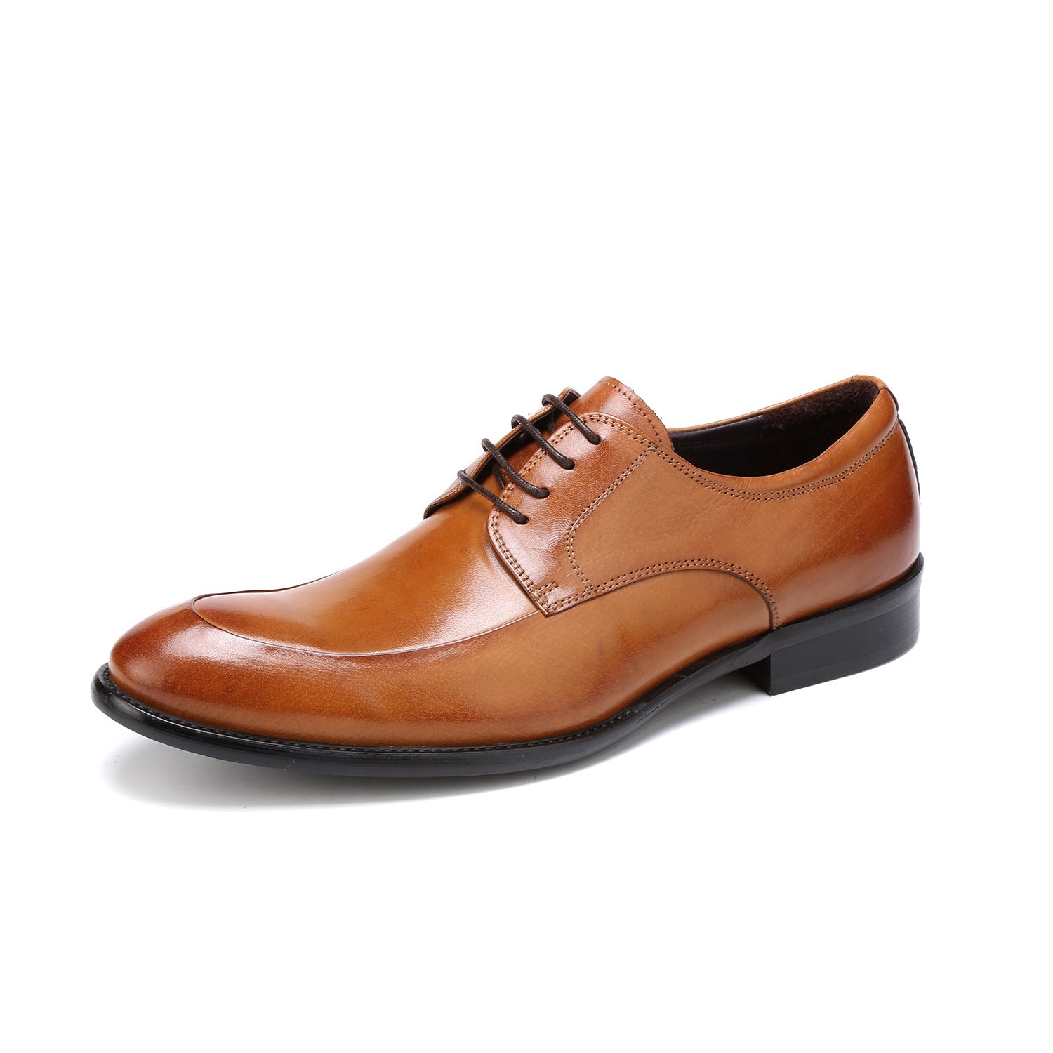 Mens Pointed-toe Leather Dress Shoes For Business Attire