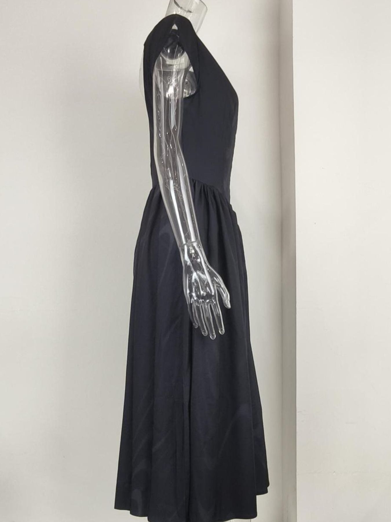 Full Size Cap Sleeve A-Line Midi Dress Plus Size