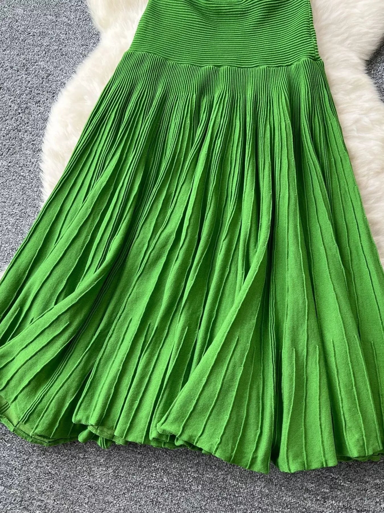 Sleeveless Textured Knit Dress