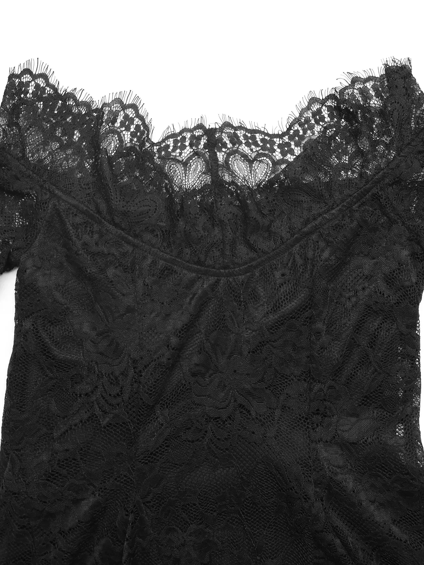 Lace Off Shoulder Mini Dress