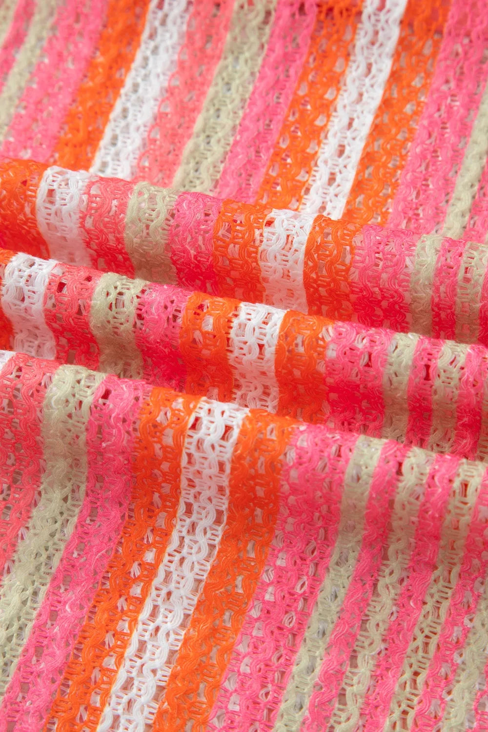 Stripe Ruffled Straps Ribbon Knot Flowy Vacation Maxi Dress