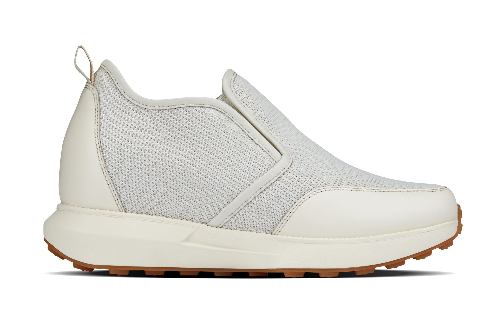 CALTO - J1434 - 3.3 Inches Taller (Off-White) - Casual Chunky Sole Sneaker Loafers - Overture Gifts