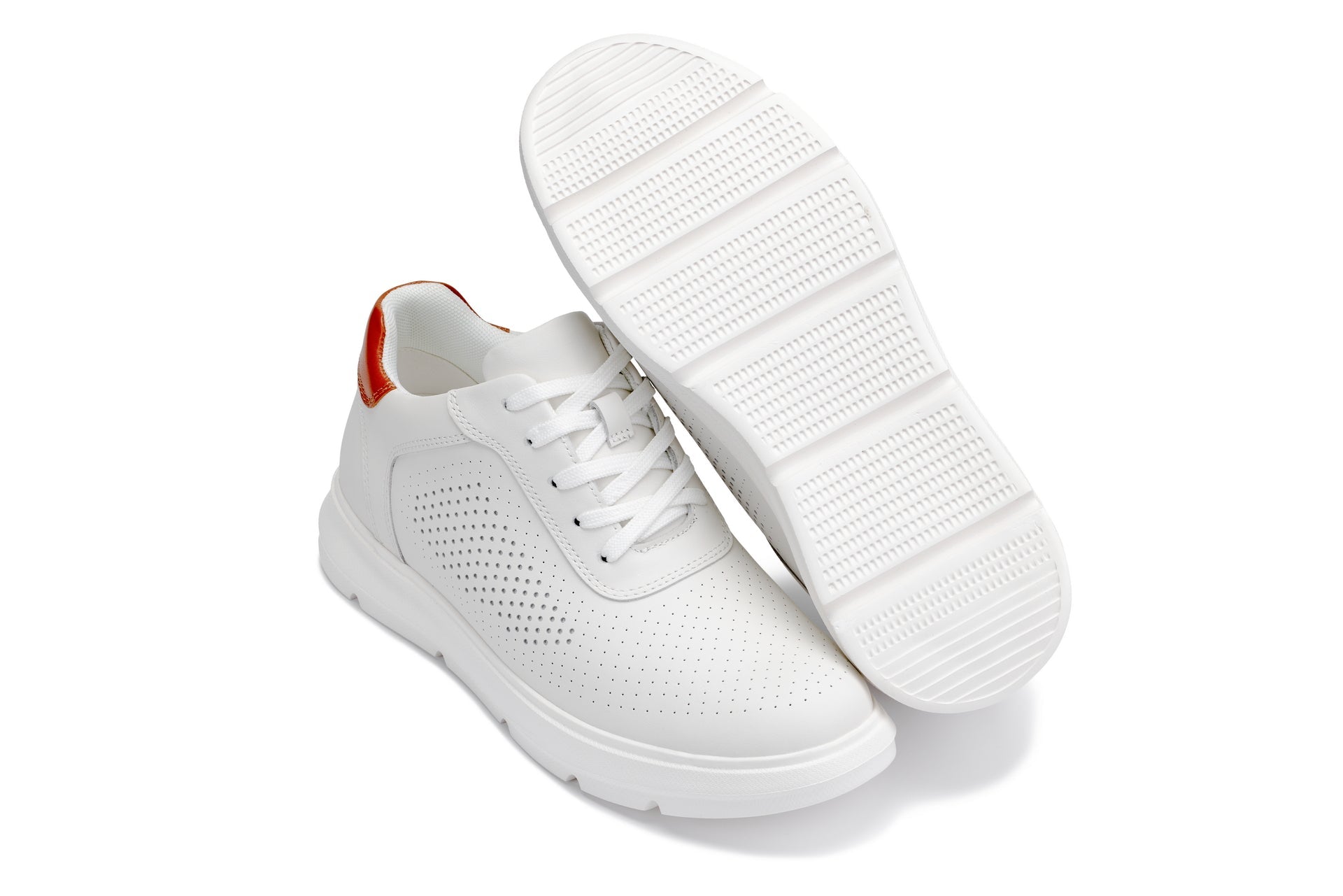 CALTO - J1581 - 2.6 Inches Taller (White) - Lightweight Casual Walkers - Overture Gifts