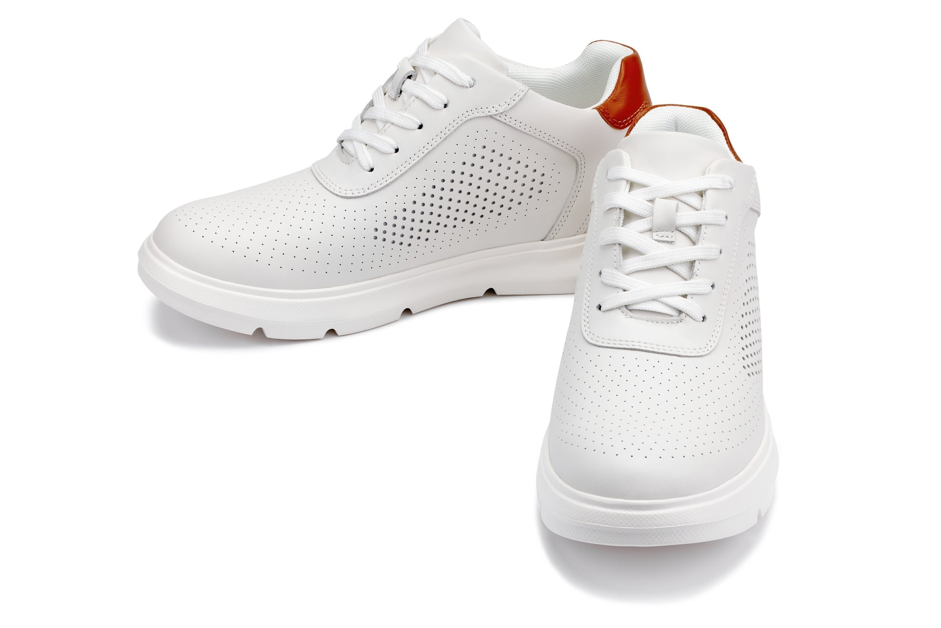 CALTO - J1581 - 2.6 Inches Taller (White) - Lightweight Casual Walkers - Overture Gifts