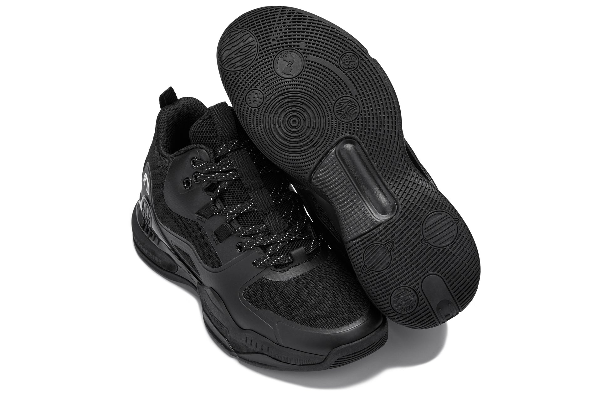 CALTO - Q393 - 3 Inches Taller (Black) - Basketball High-Top Sneakers - Overture Gifts
