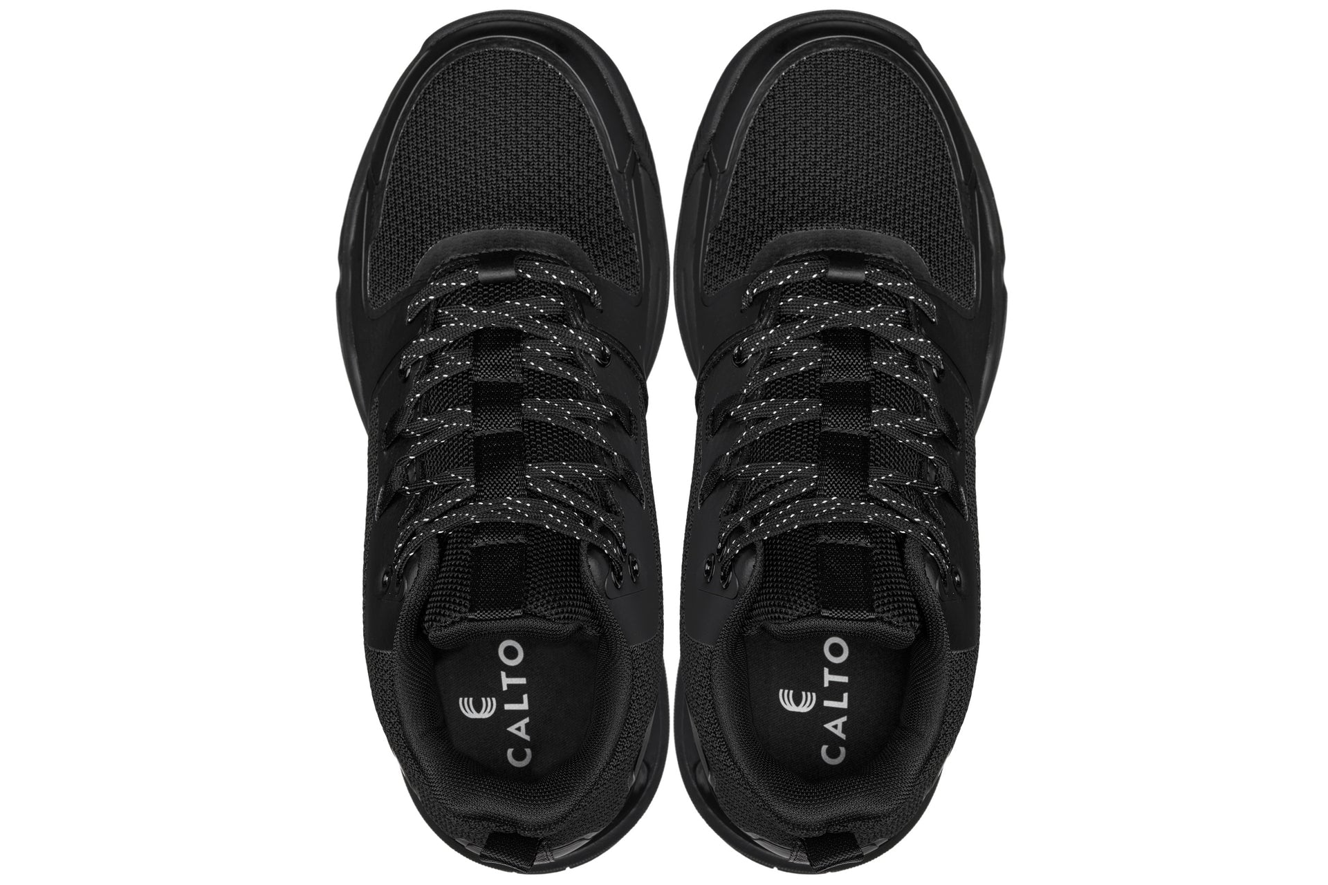 CALTO - Q393 - 3 Inches Taller (Black) - Basketball High-Top Sneakers - Overture Gifts