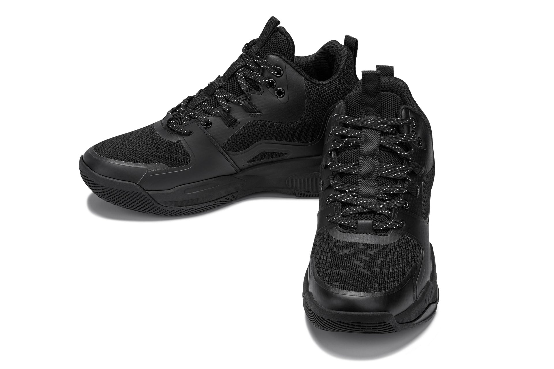 CALTO - Q393 - 3 Inches Taller (Black) - Basketball High-Top Sneakers - Overture Gifts