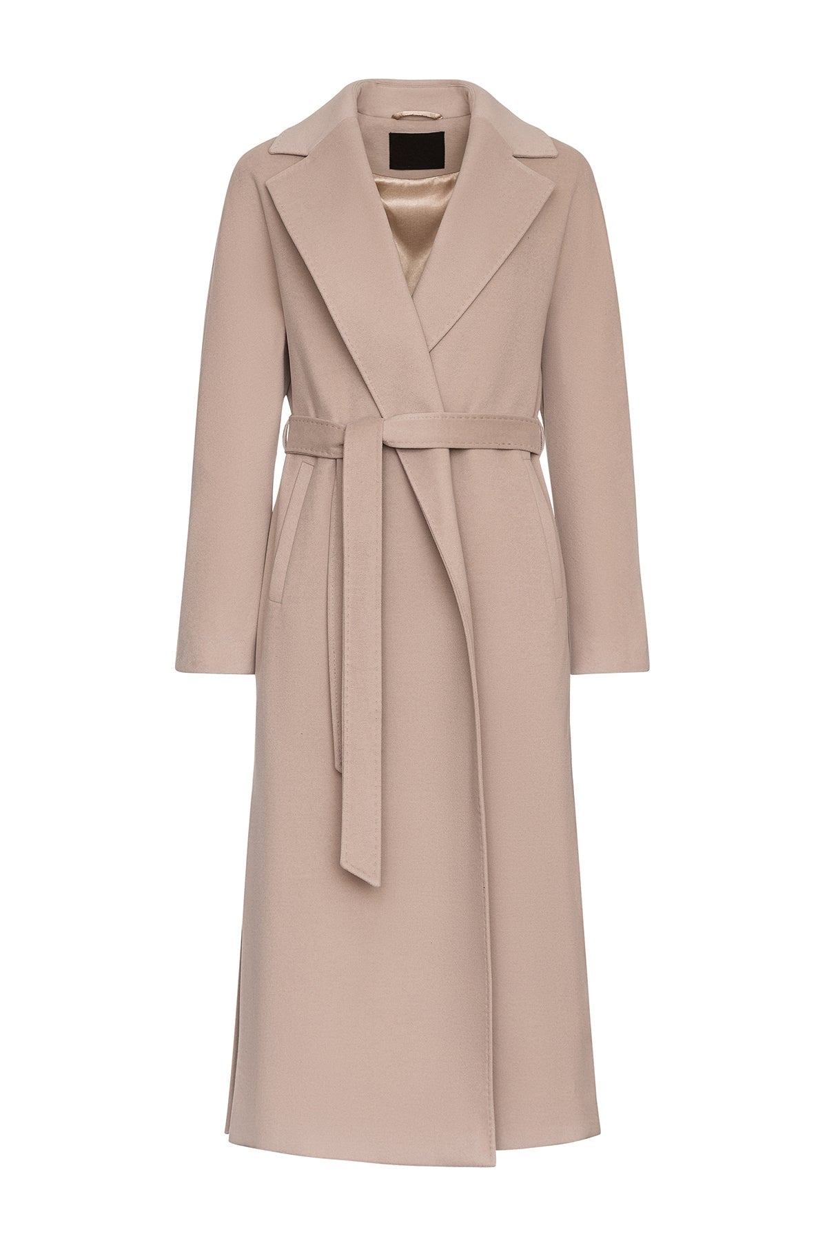 Cambridge Comfort Wraparound Wool Cashmere Coat in Nude - Overture Gifts