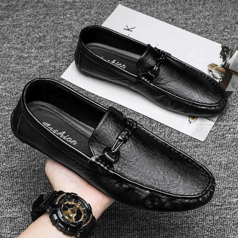 Mens Stylish Casual Slip-on Leather Shoes