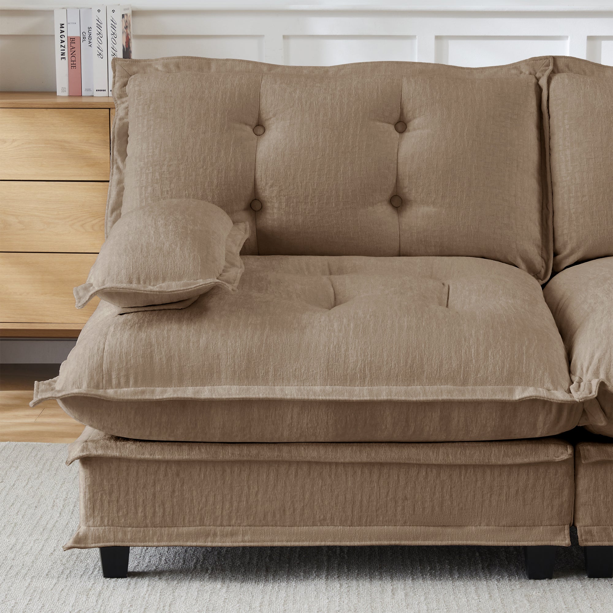 73 LSF Chenille Sofa