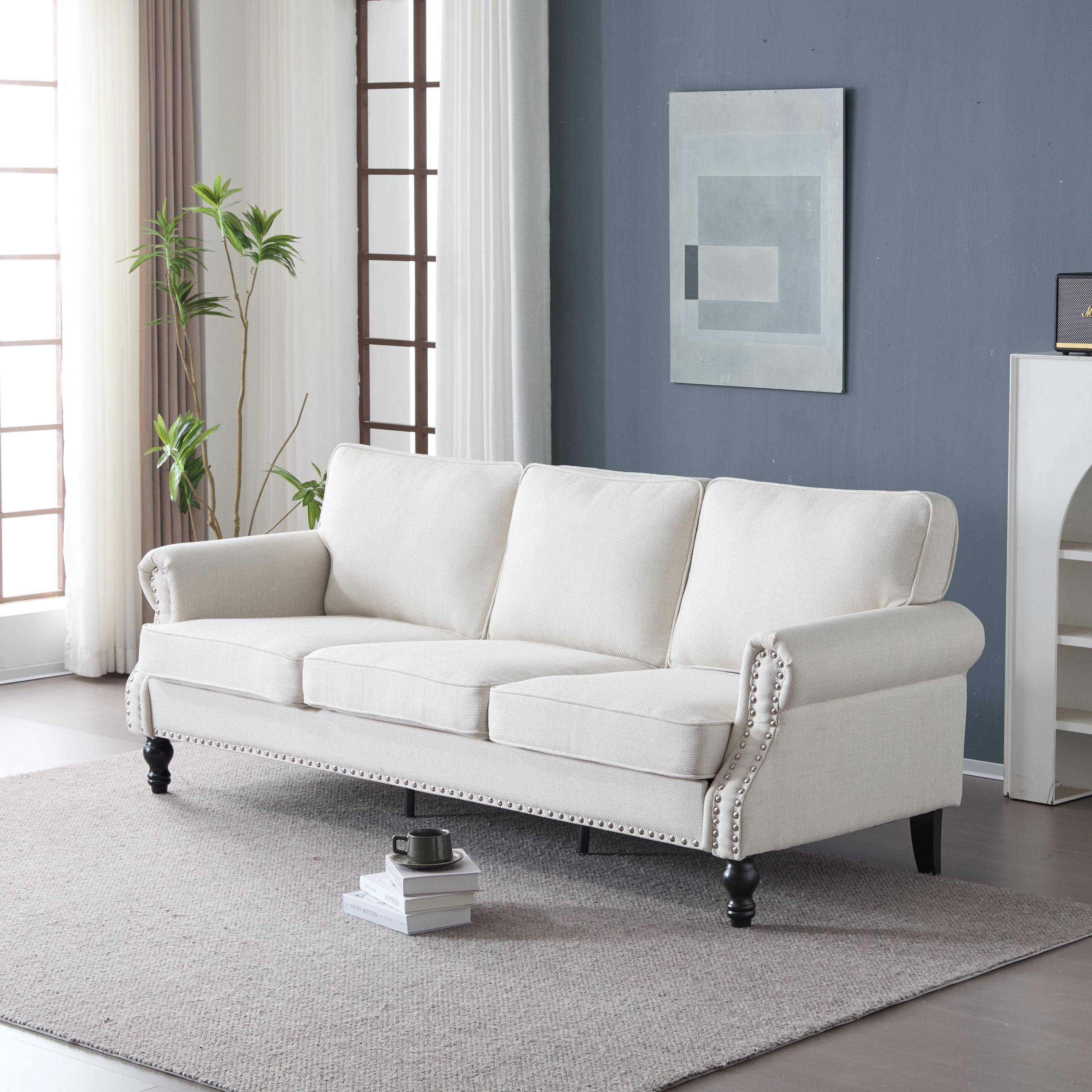 83 Inch Nailhead Trim Sofa for Living Room