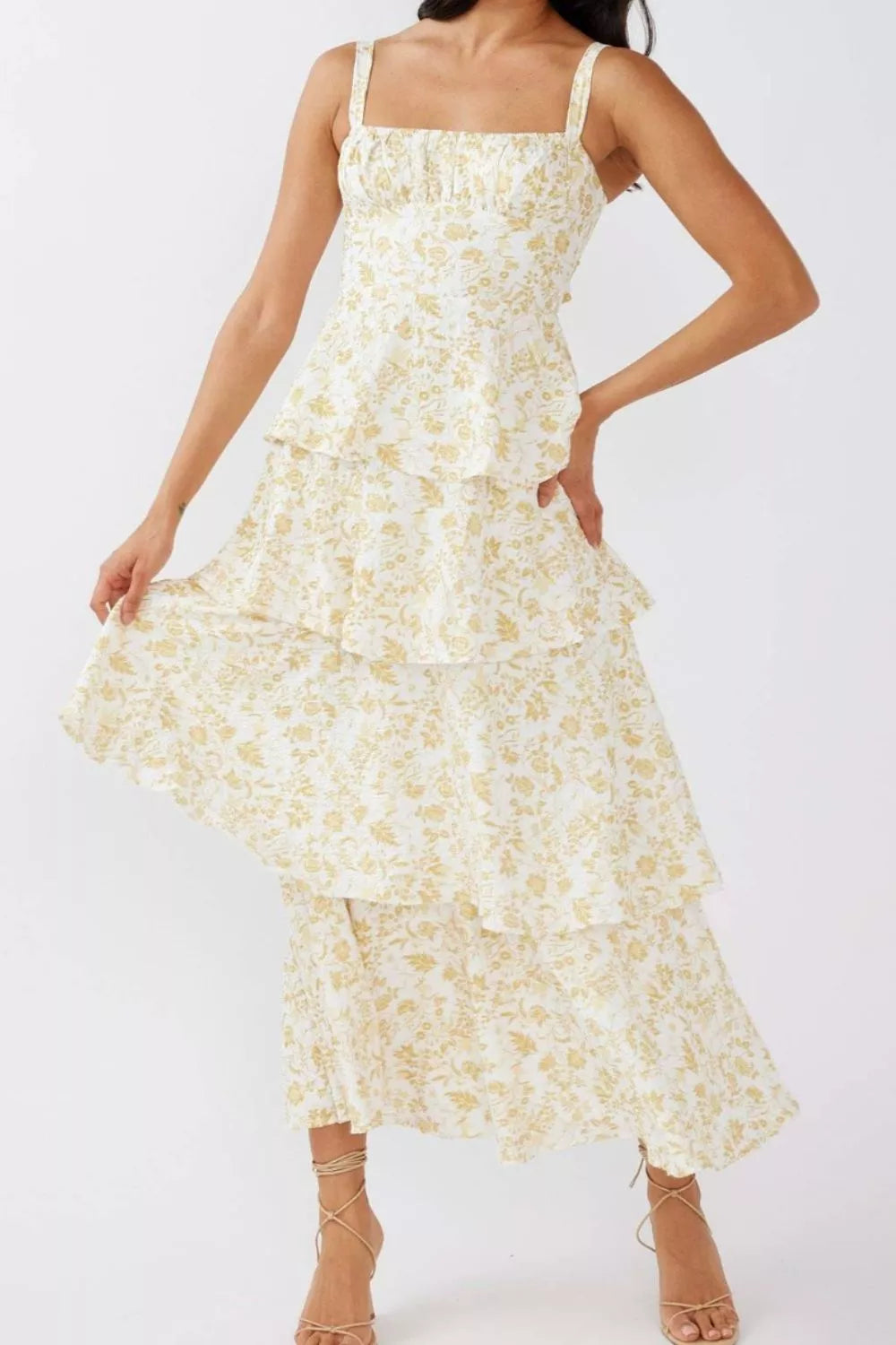 Floral Layered Maxi Dress