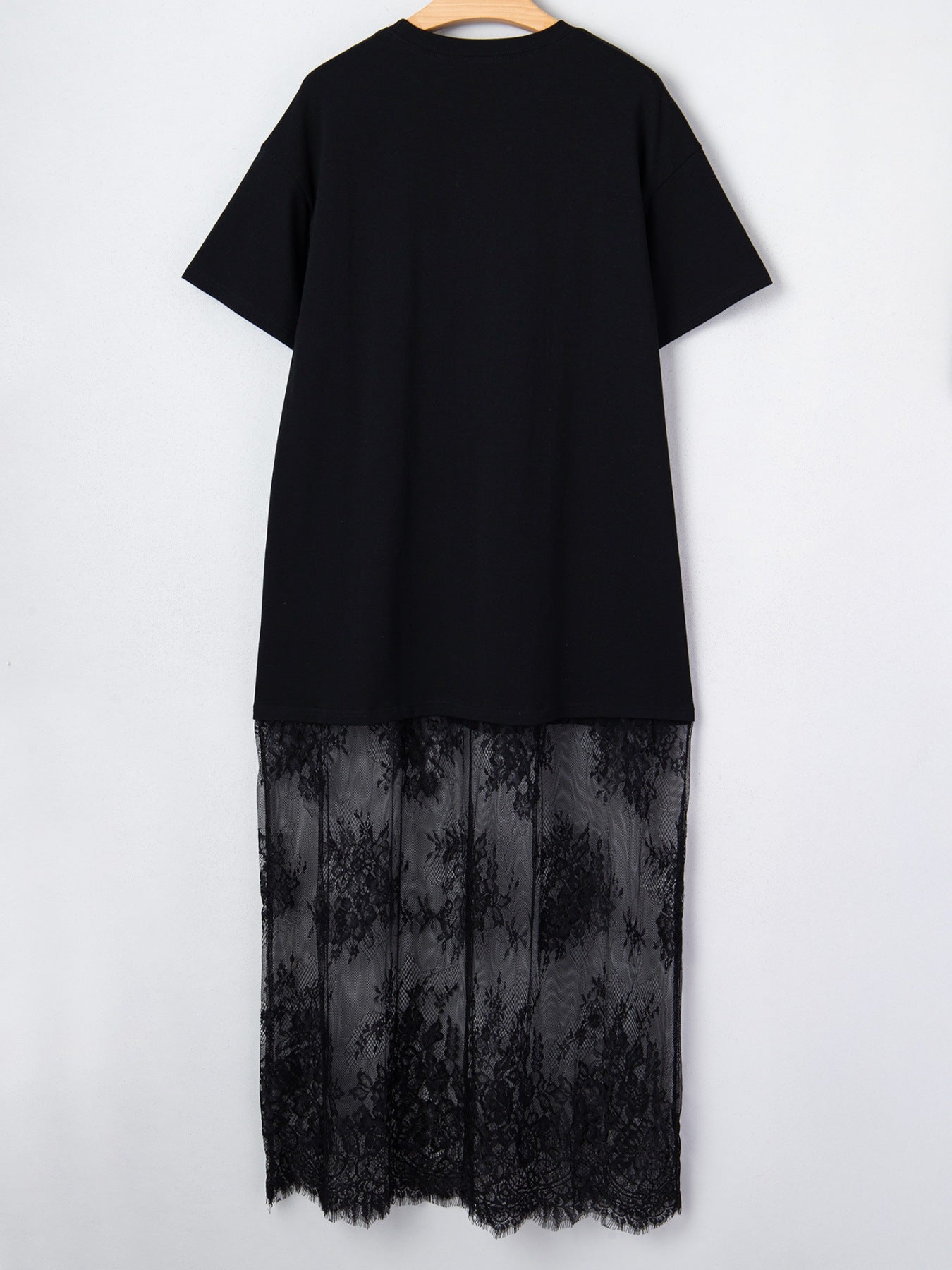 Floral Patchwork Short Sleeve T Shirt Loose Dress