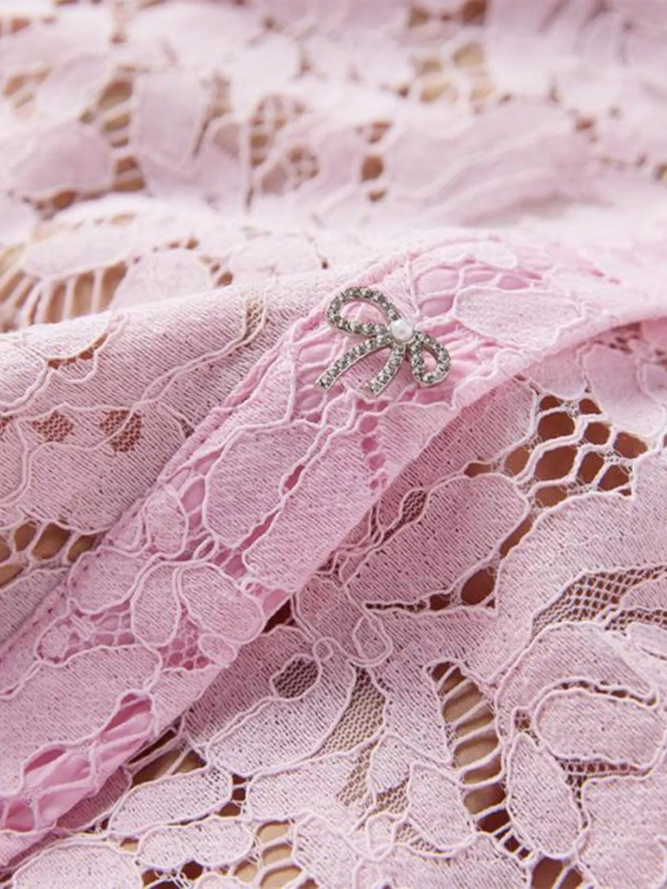Lace Short Sleeve Mermaid Dress