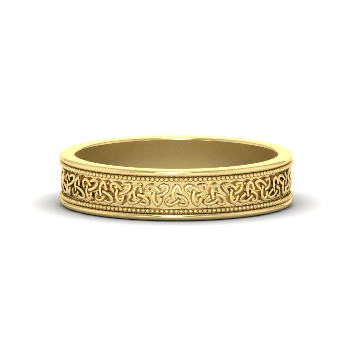 Celtic Mens Gold Band Rings