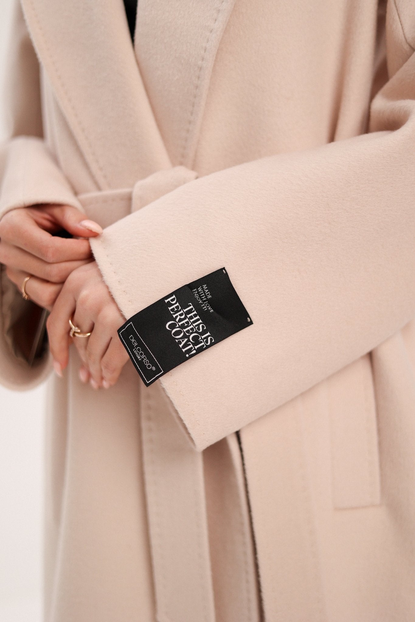Chester Premium Wool Cashmere Coat in Praline - Overture Gifts