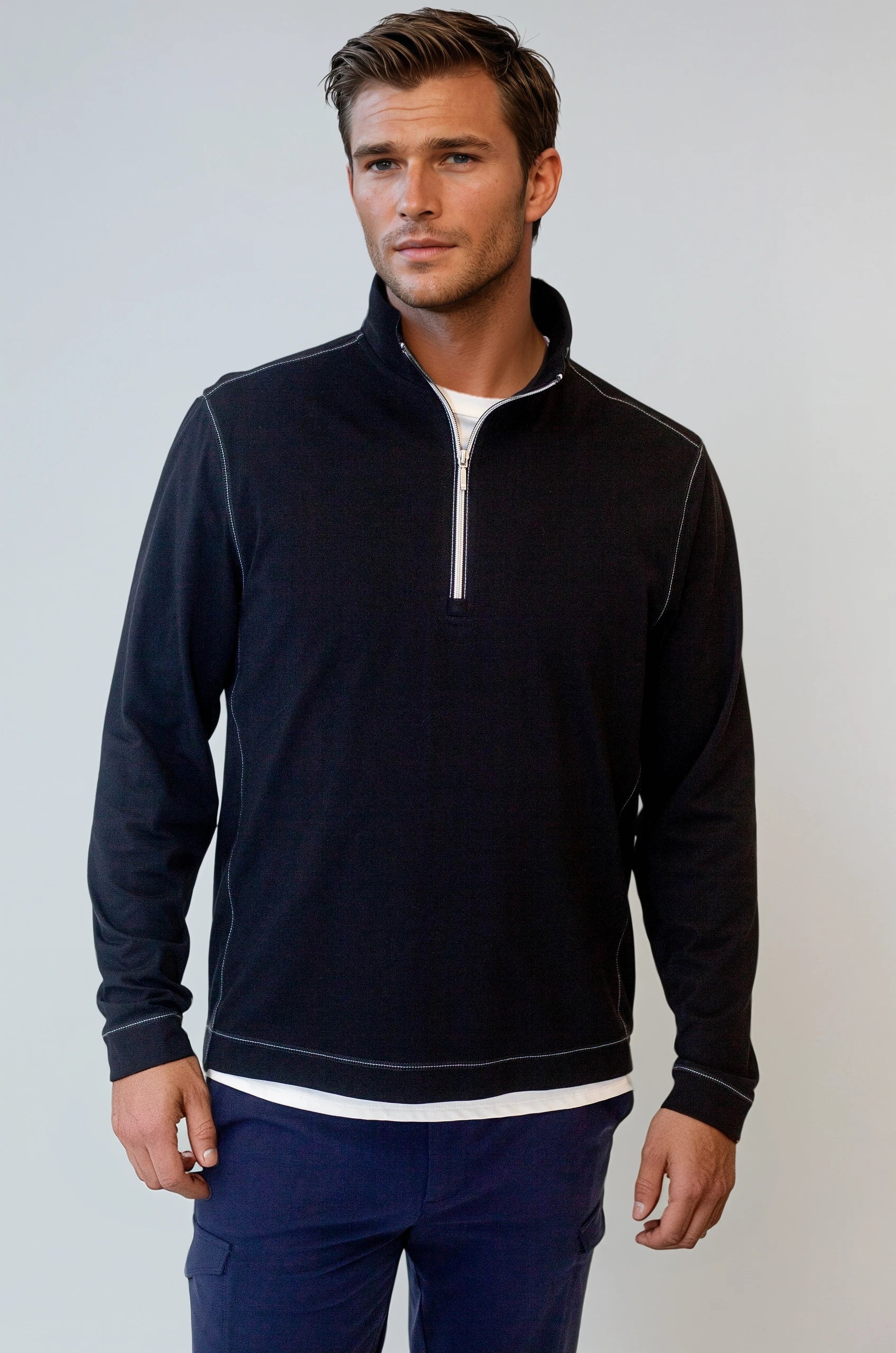 Buki Cinqo Travel Half Zip 2-Pack - Black/White  - Men