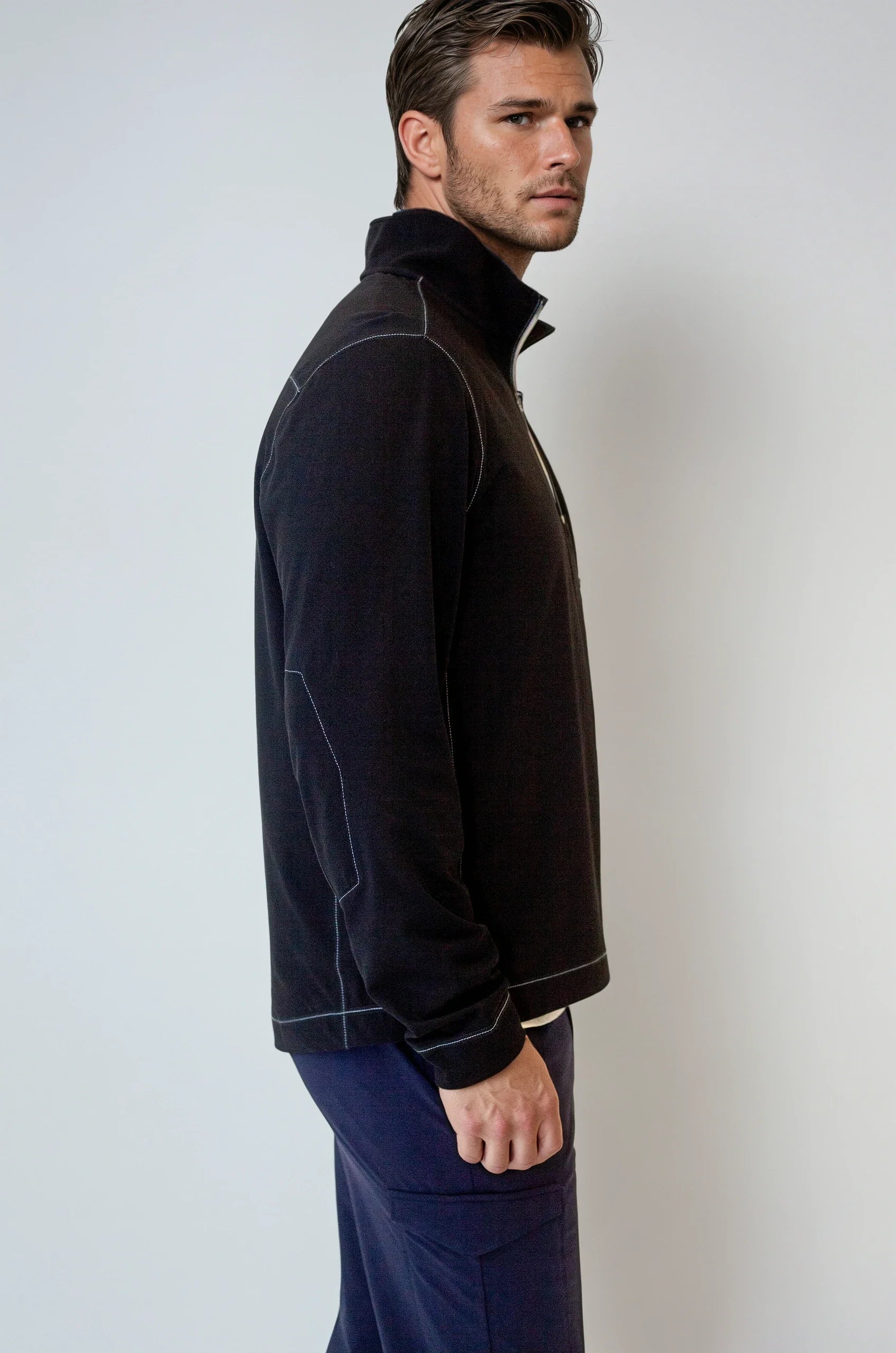 Buki Cinqo Travel Half Zip - Black  - Men