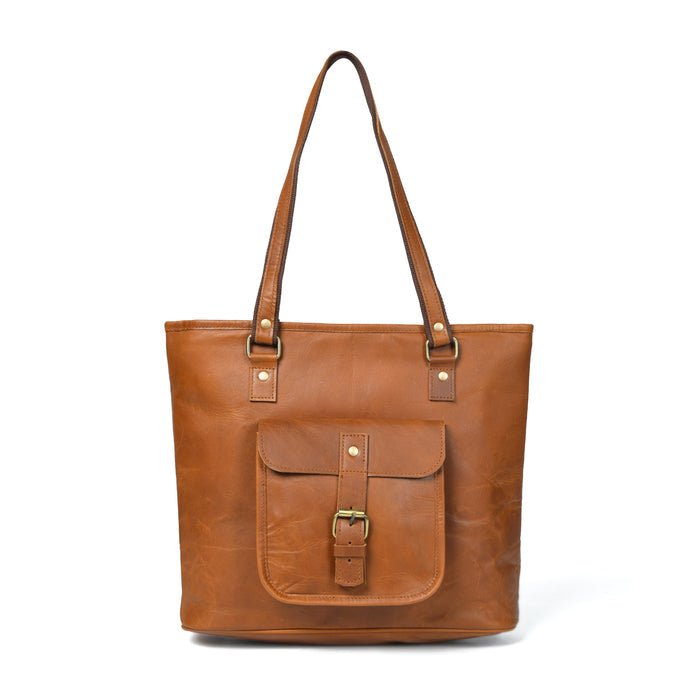 Classic Chic Genuine Leather Tote - Overture Gifts