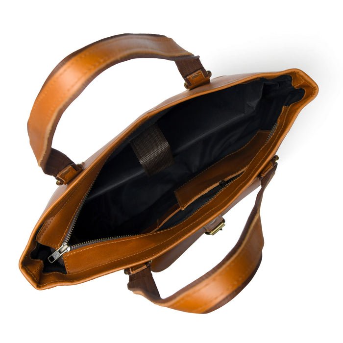 Classic Chic Genuine Leather Tote - Overture Gifts