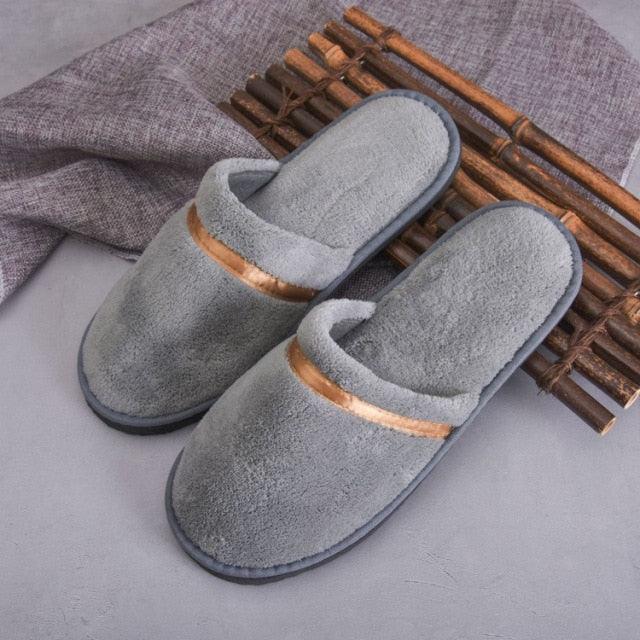 Classic Comfy Plush Slippers Star Thickening Antiskid Hotel Guest Room Home Slip On House Slippers For Women Indoor Outdoor Women's Bedroom Slippers Warm Soft Unisex Slippers - Overture Gifts