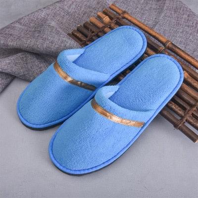 Classic Comfy Plush Slippers Star Thickening Antiskid Hotel Guest Room Home Slip On House Slippers For Women Indoor Outdoor Women's Bedroom Slippers Warm Soft Unisex Slippers - Overture Gifts