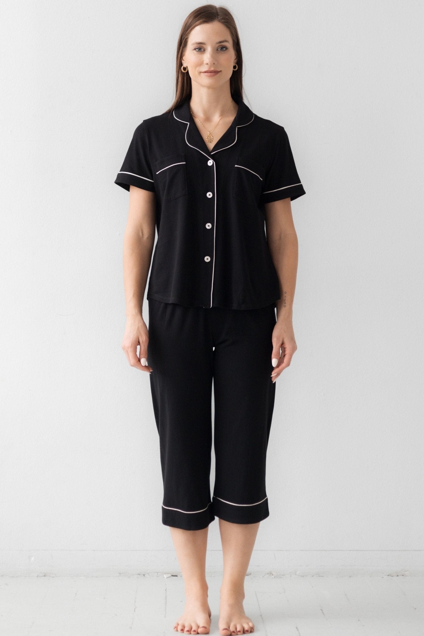 Classic Luxury Capri Pajamas in Brushed Pima Cotton - Overture Gifts