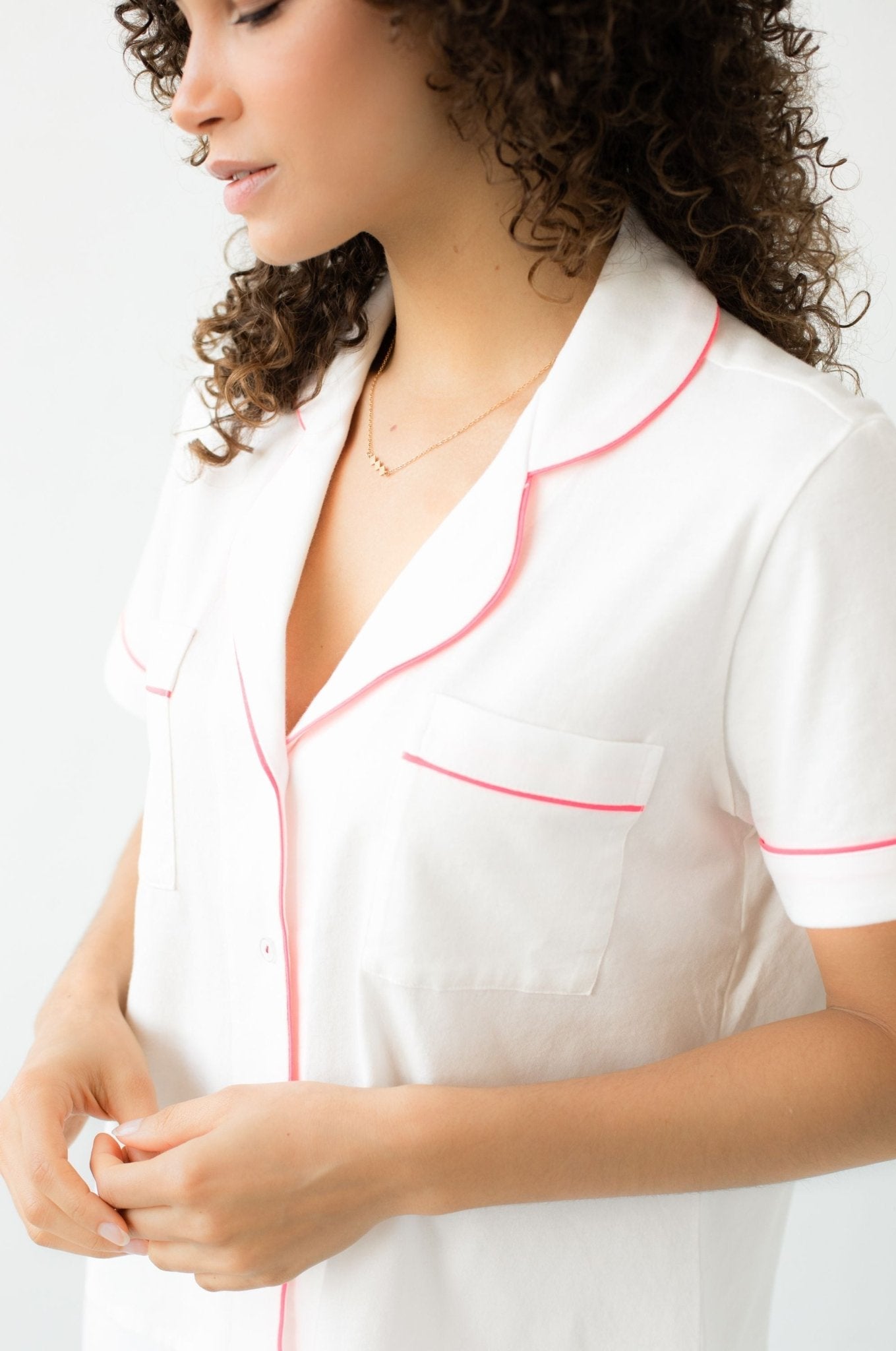 Classic Luxury Shorties Pajamas in Brushed Pima Cotton - Overture Gifts