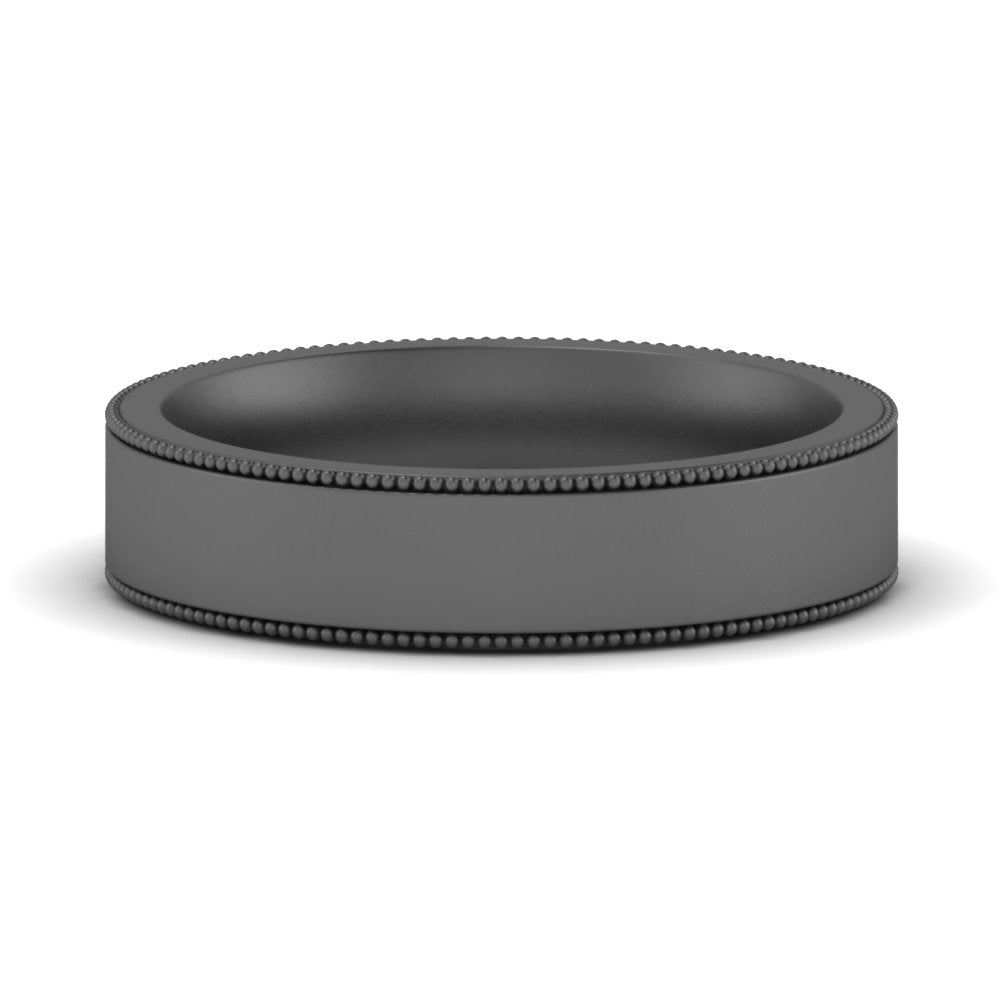 Stepped Edge Comfort Fit Flat Mens Band