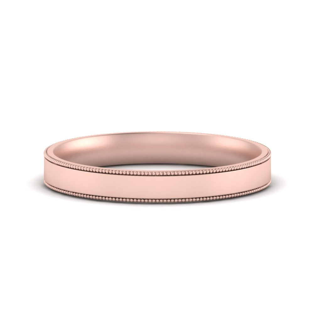 Stepped Edge Comfort Fit Flat Mens Band