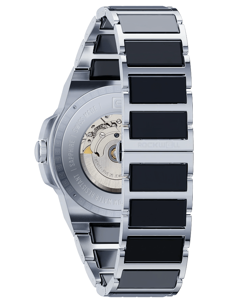 Commander Elite Automatic (Silver/Black Ceramic) Watch - Overture Gifts