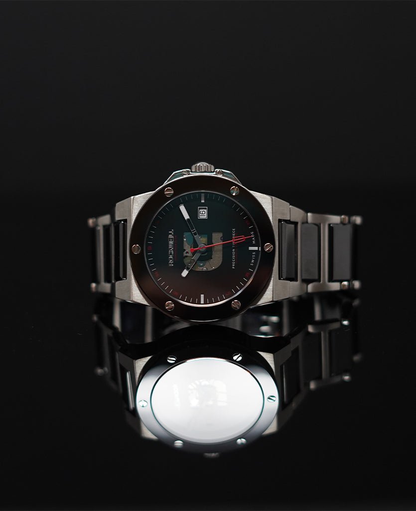 Commander Elite Automatic (Silver/Black Ceramic) Watch - Overture Gifts