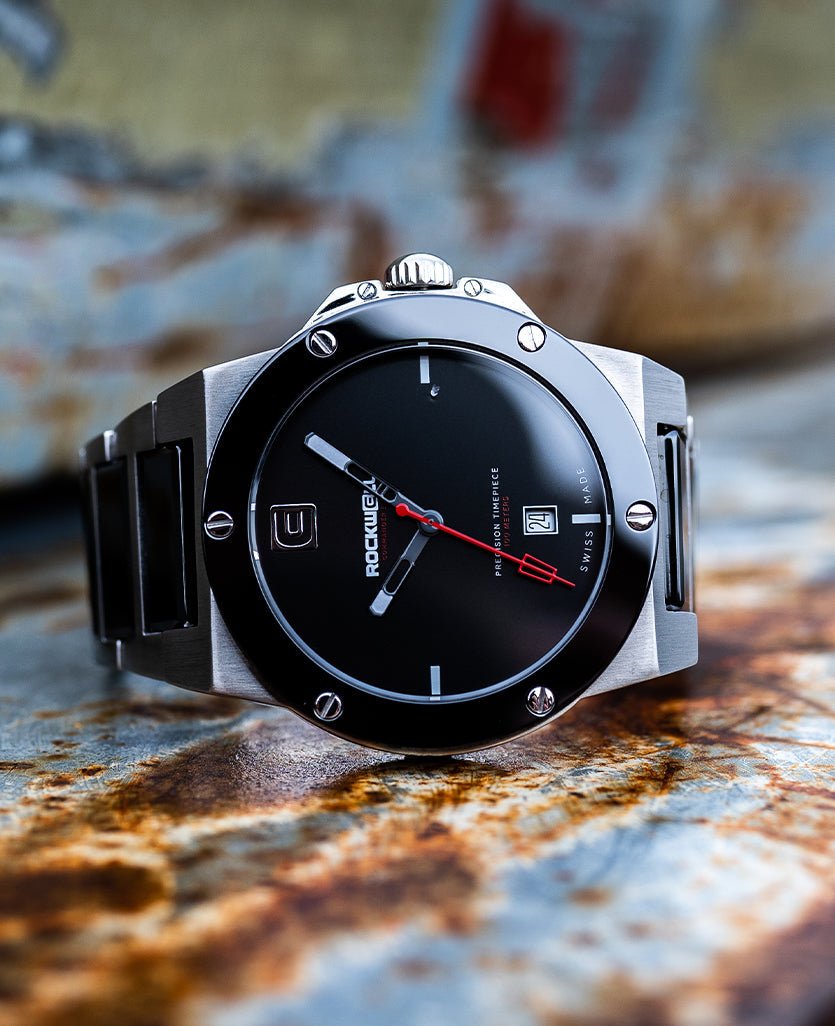 Commander Elite Tier 1 Edition (Silver/Black Ceramic) Watch - Overture Gifts