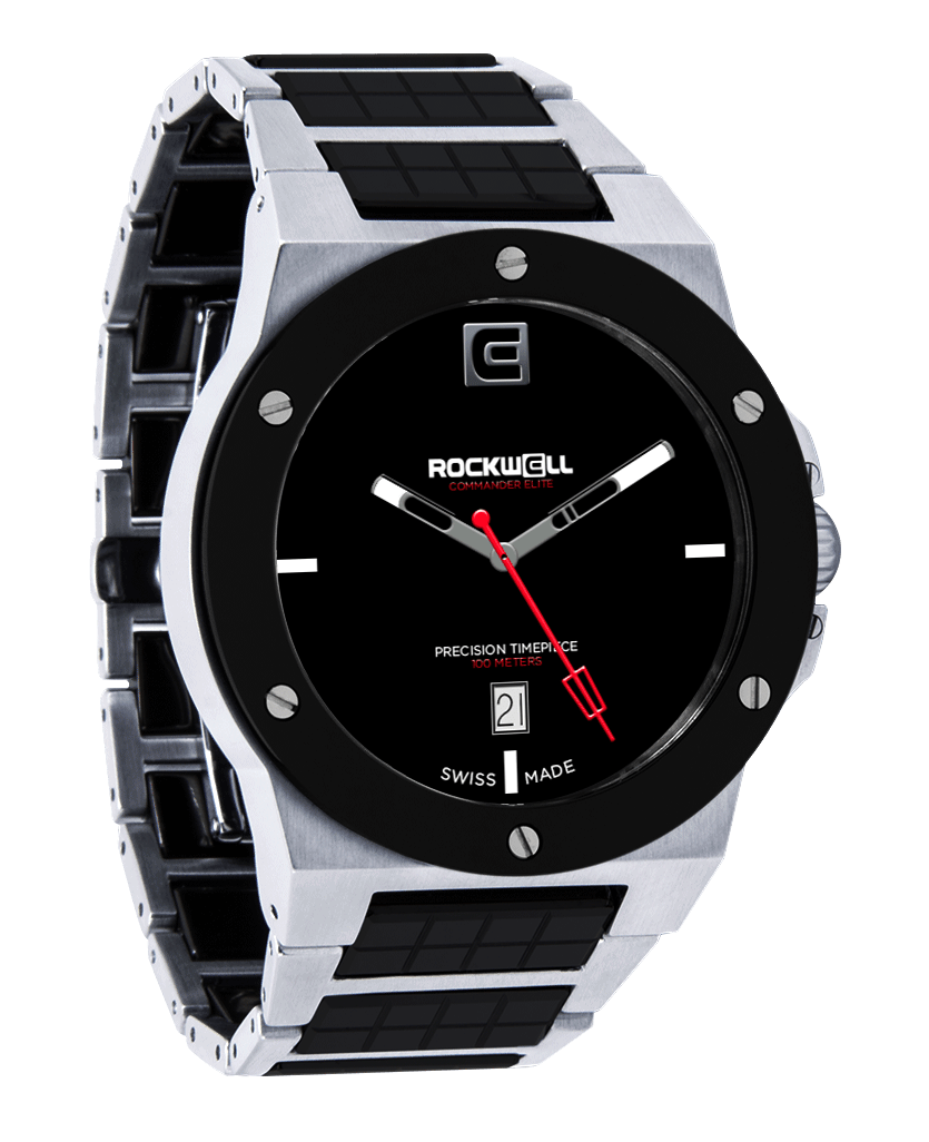 Commander Elite Tier 1 Edition (Silver/Black Ceramic) Watch - Overture Gifts