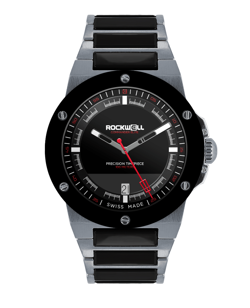 Commander Elite Tier 3 Edition(Silver/Black Ceramic) Watch - Overture Gifts