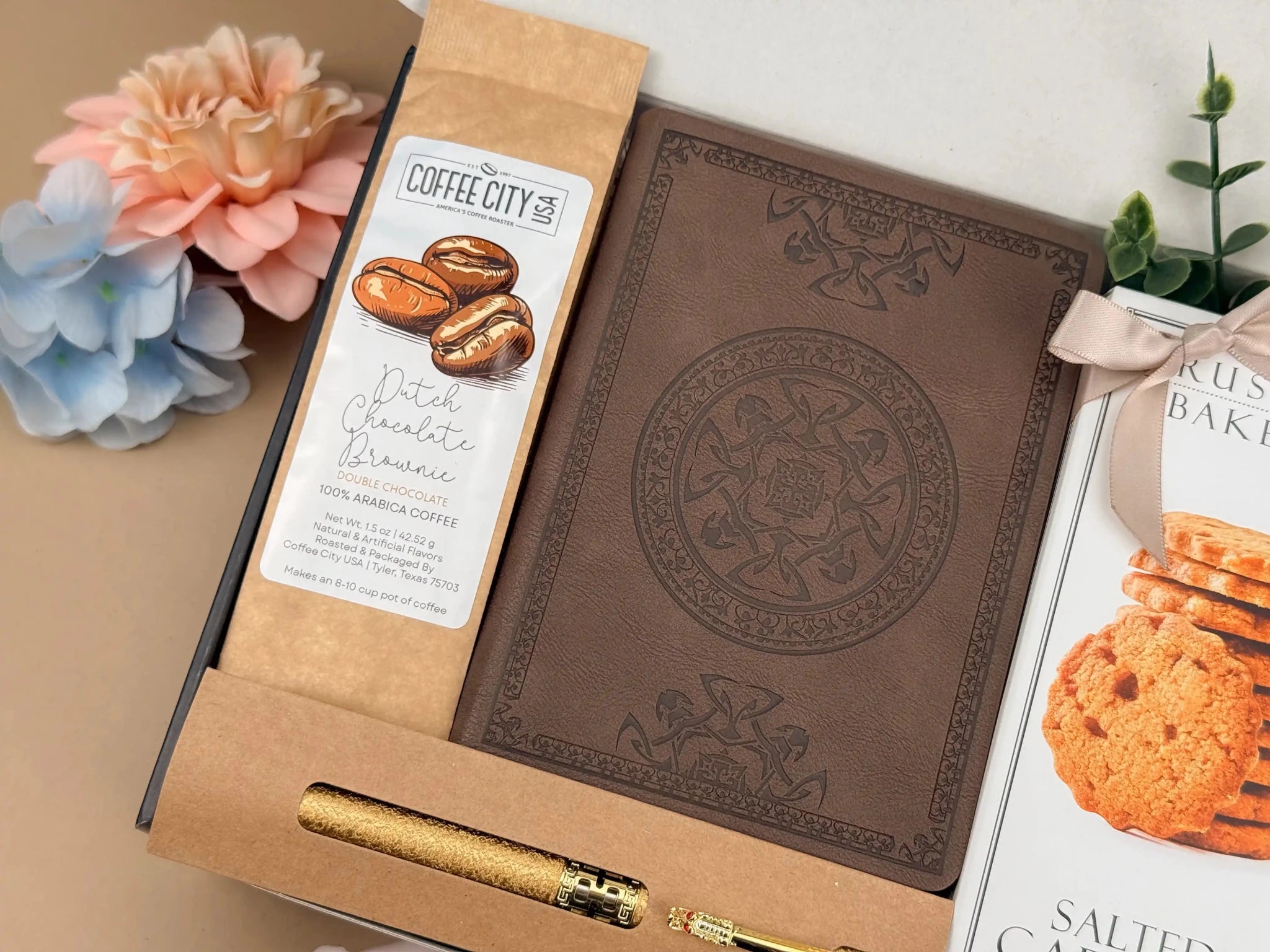 Corporate Gift Box for Employees & Coworkers with Journal, Pen & Gourmet Treats - Overture Gifts