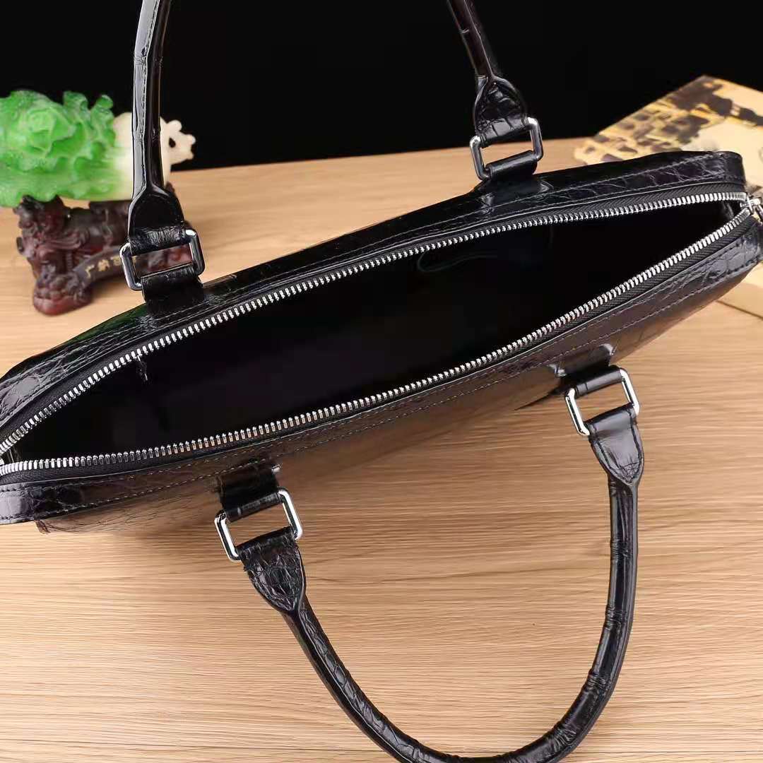 Crocodile belly Briefcase Handmade Business Laptop Bag Men's - Overture Gifts