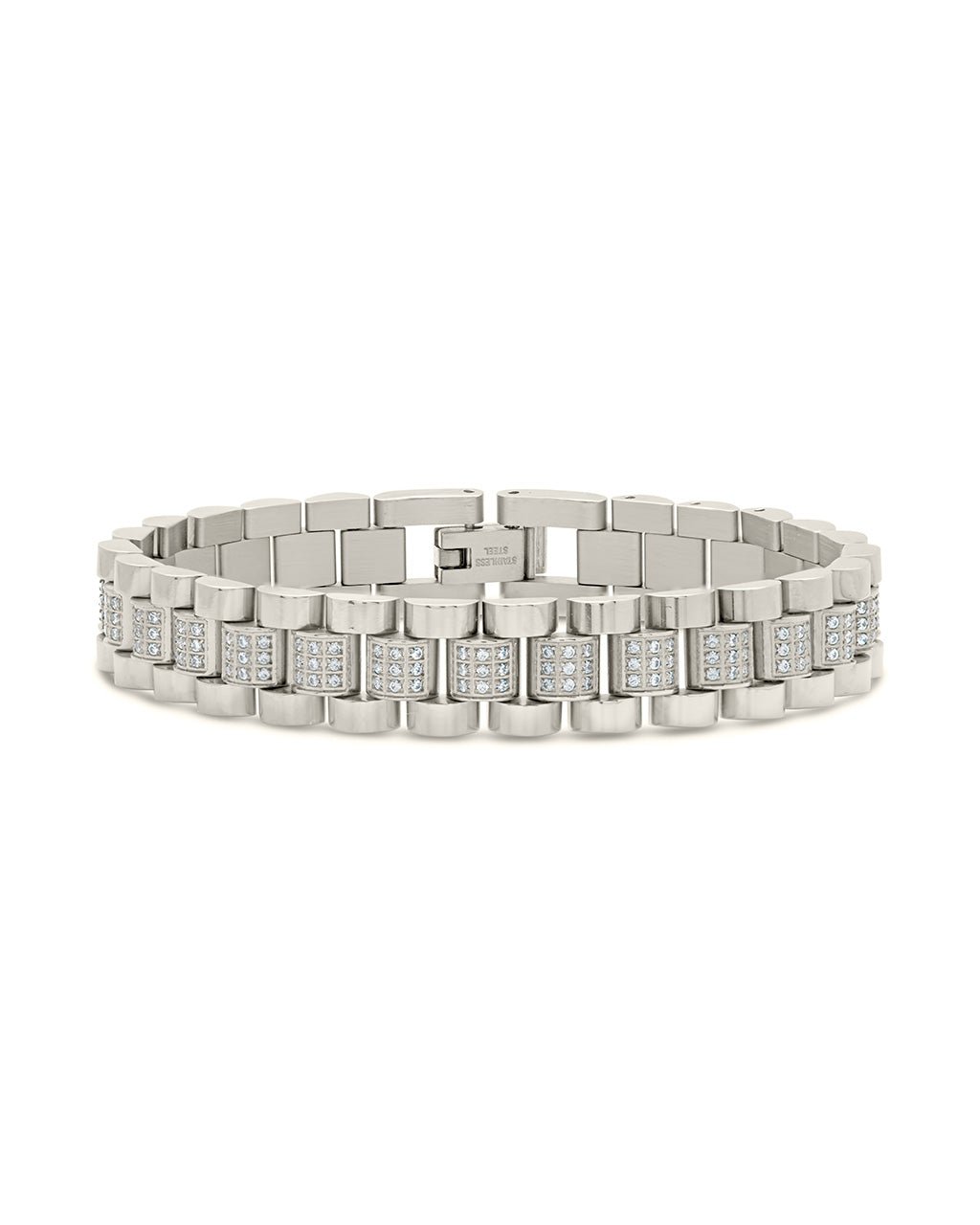 CZ Accent Watch Band Chain Bracelet - Overture Gifts
