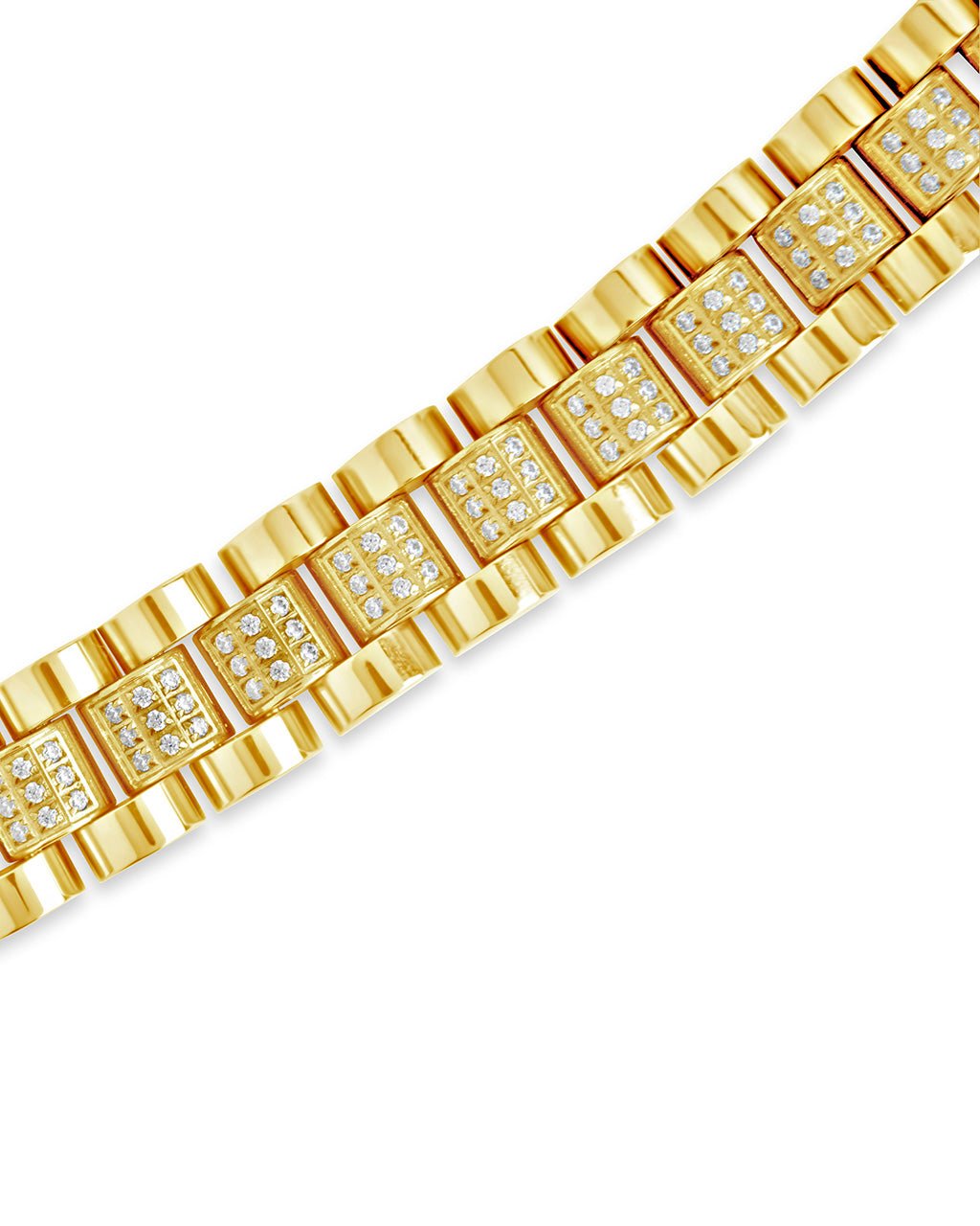 CZ Accent Watch Band Chain Bracelet - Overture Gifts