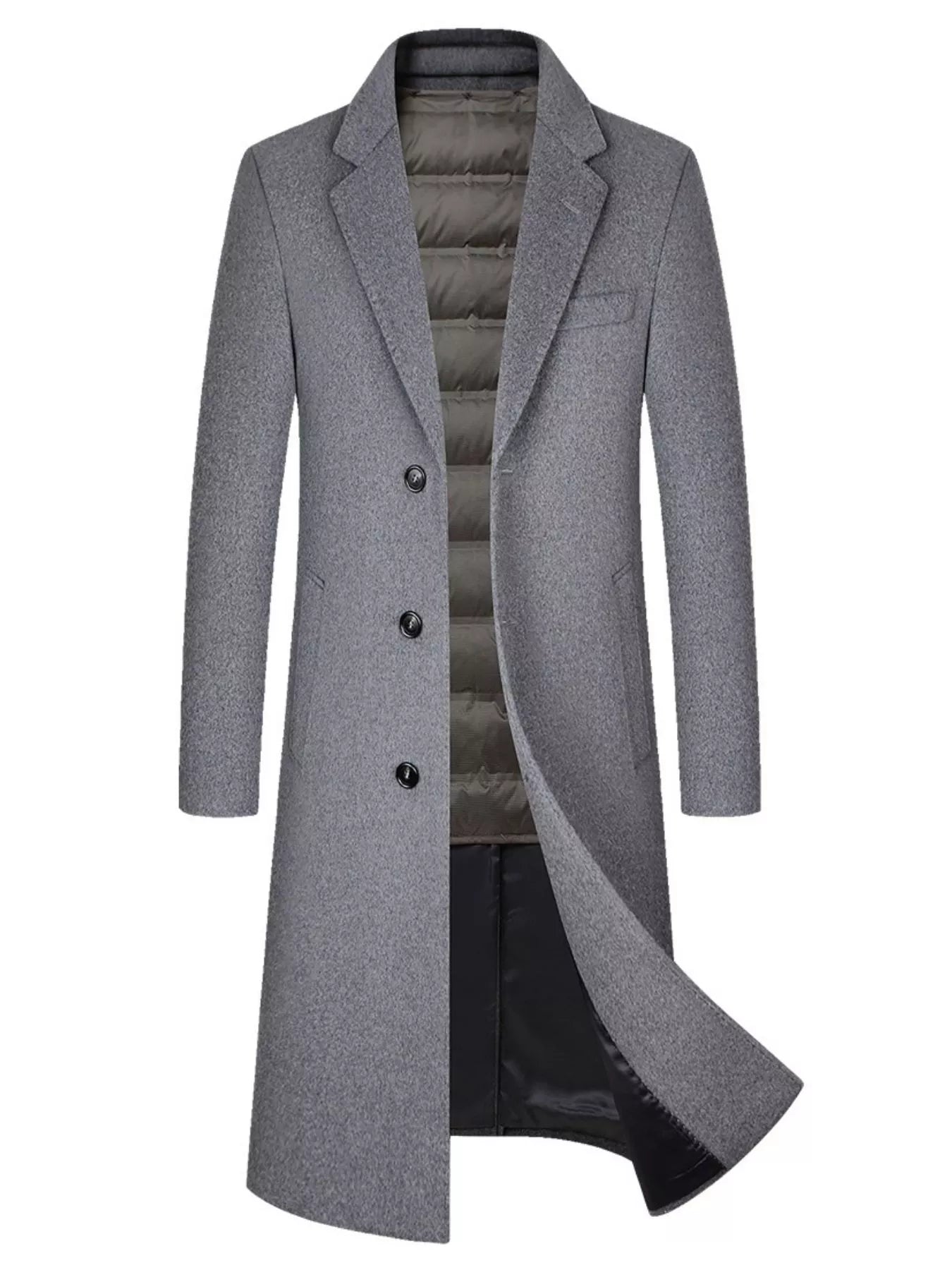 Men's Classic Button Up Overcoat