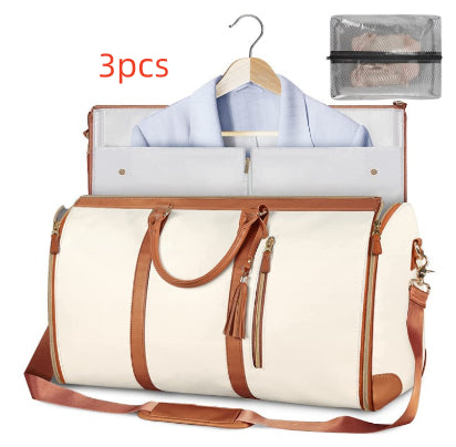 Women's Large Capacity Travel Duffle and Garment Bag Handbag