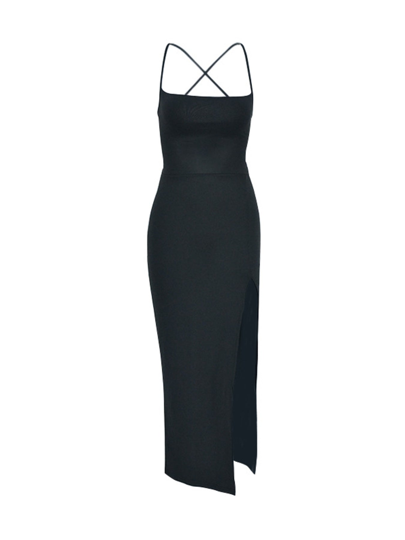 Tied High-Slit Bodycon Dress