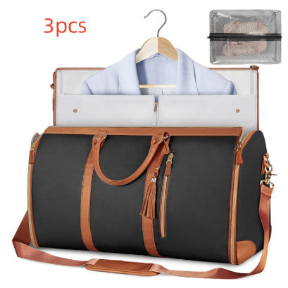 Women's Large Capacity Travel Duffle and Garment Bag Handbag
