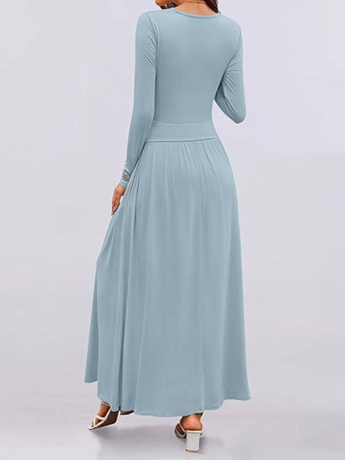 Long Sleeve Maxi Dress with Pockets