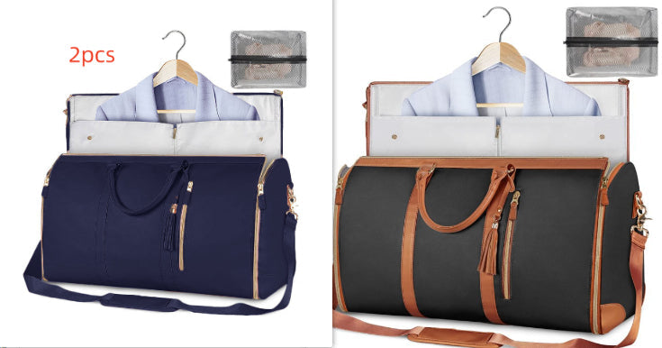 Women's Large Capacity Travel Duffle and Garment Bag Handbag