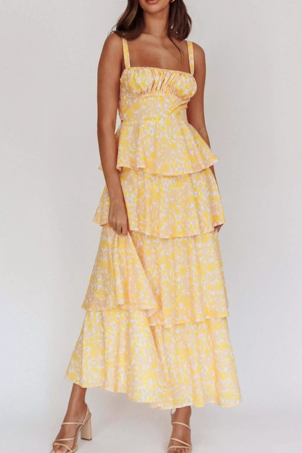 Floral Layered Maxi Dress