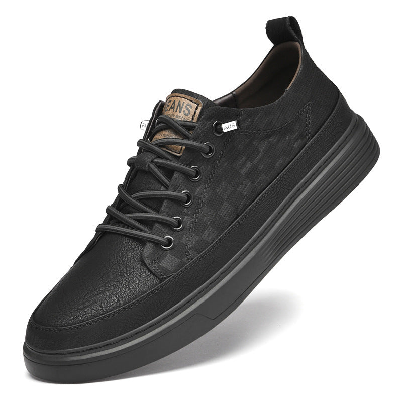 Plus-size Board Shoes Men's Cowhide Casual Leather Shoes