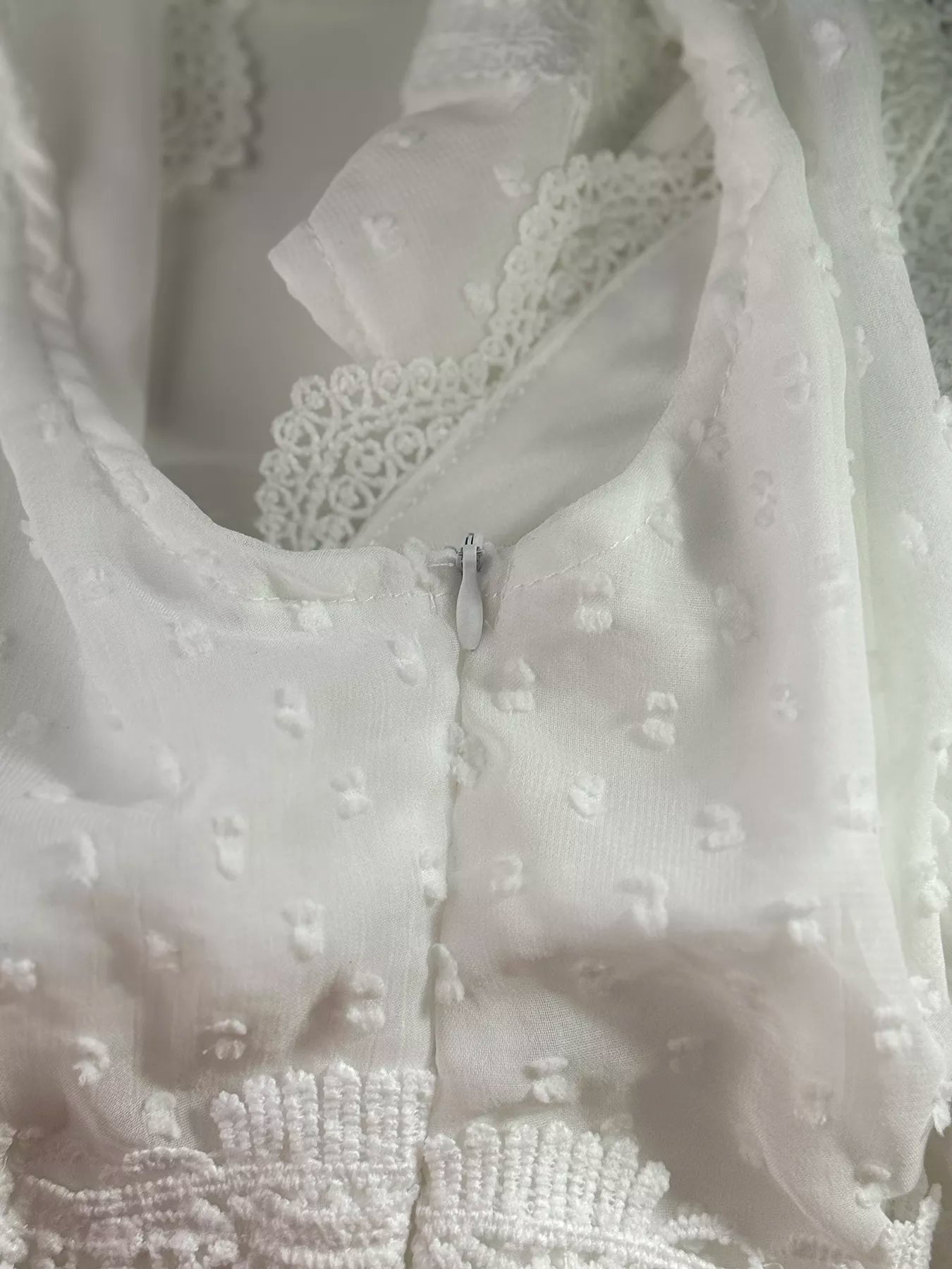 Full Size Lace Tied Swiss Dot Sleeveless Maxi Dress Plus Size