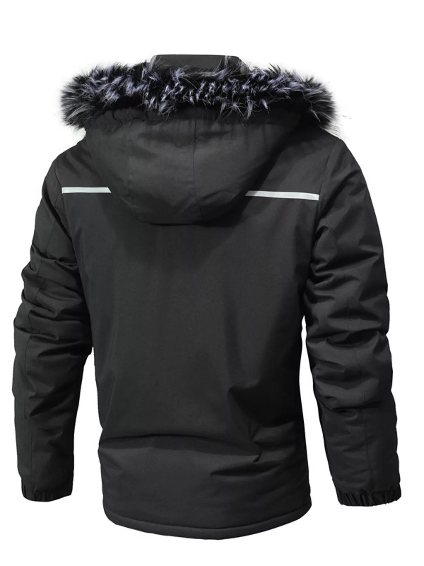 Men's Plus Size Fur Hooded Winter Parka Coat