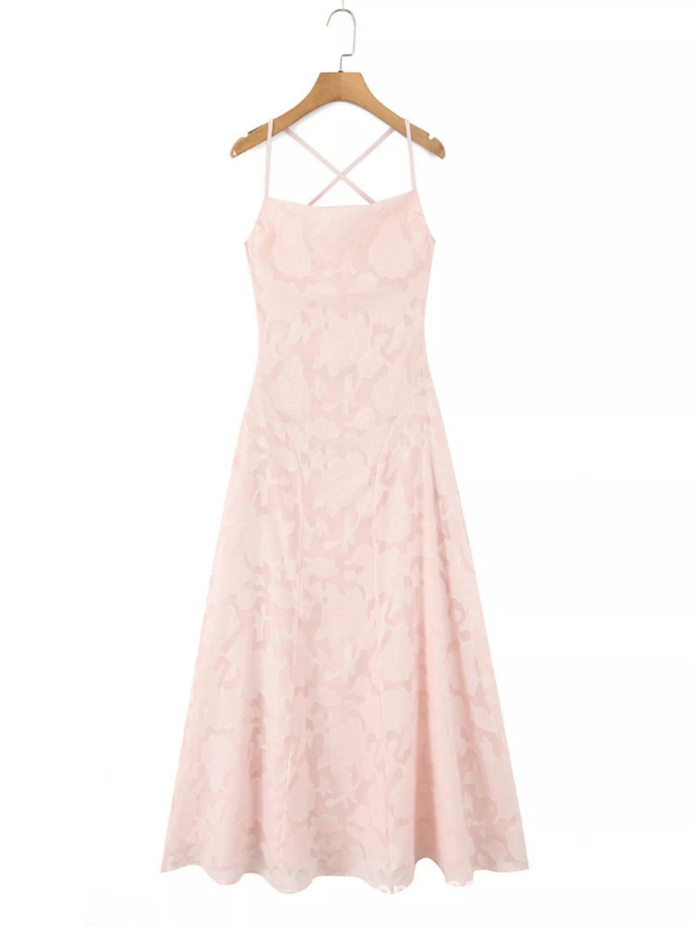 Lace Up Back Spaghetti Strap Maxi Dress